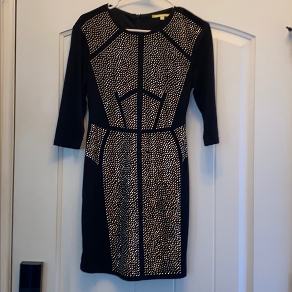 3/4 length sequin detailed dress
